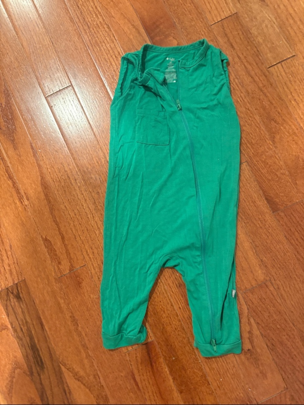 Kyte Baby Green Sleeveless Zipper Romper